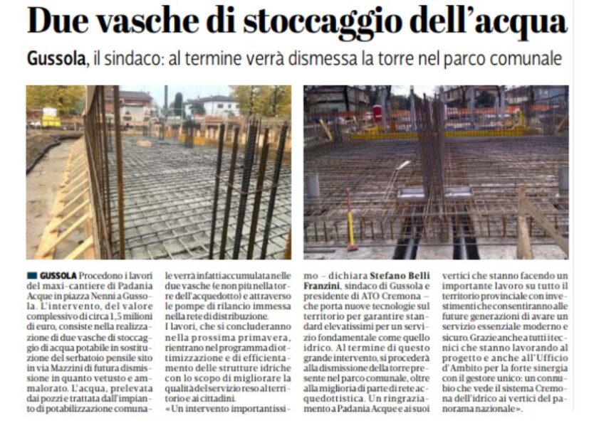 Sindaco Gussola Stefano Belli Franzini