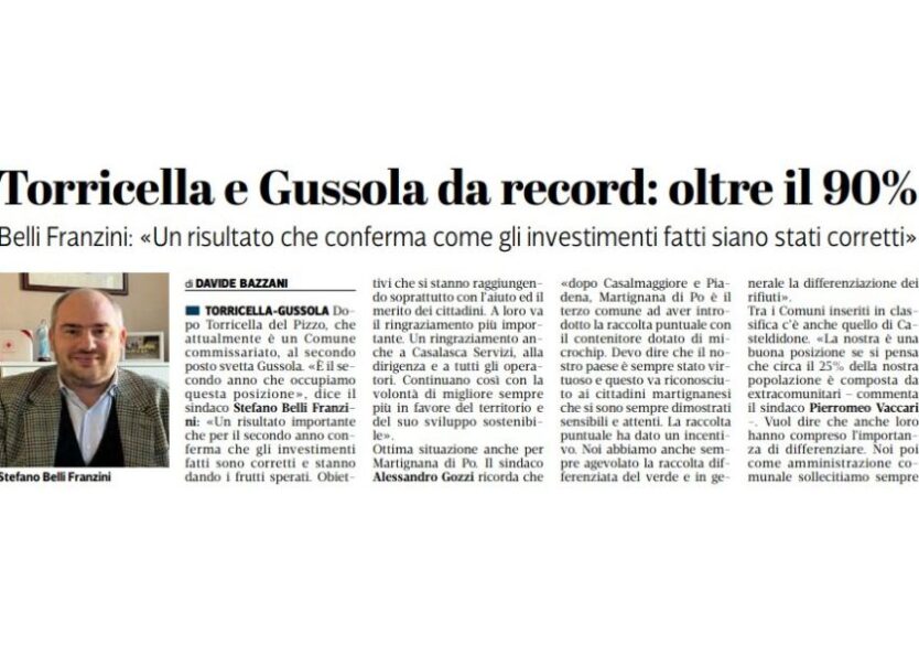 Sindaco Gussola Stefano Belli Franzini